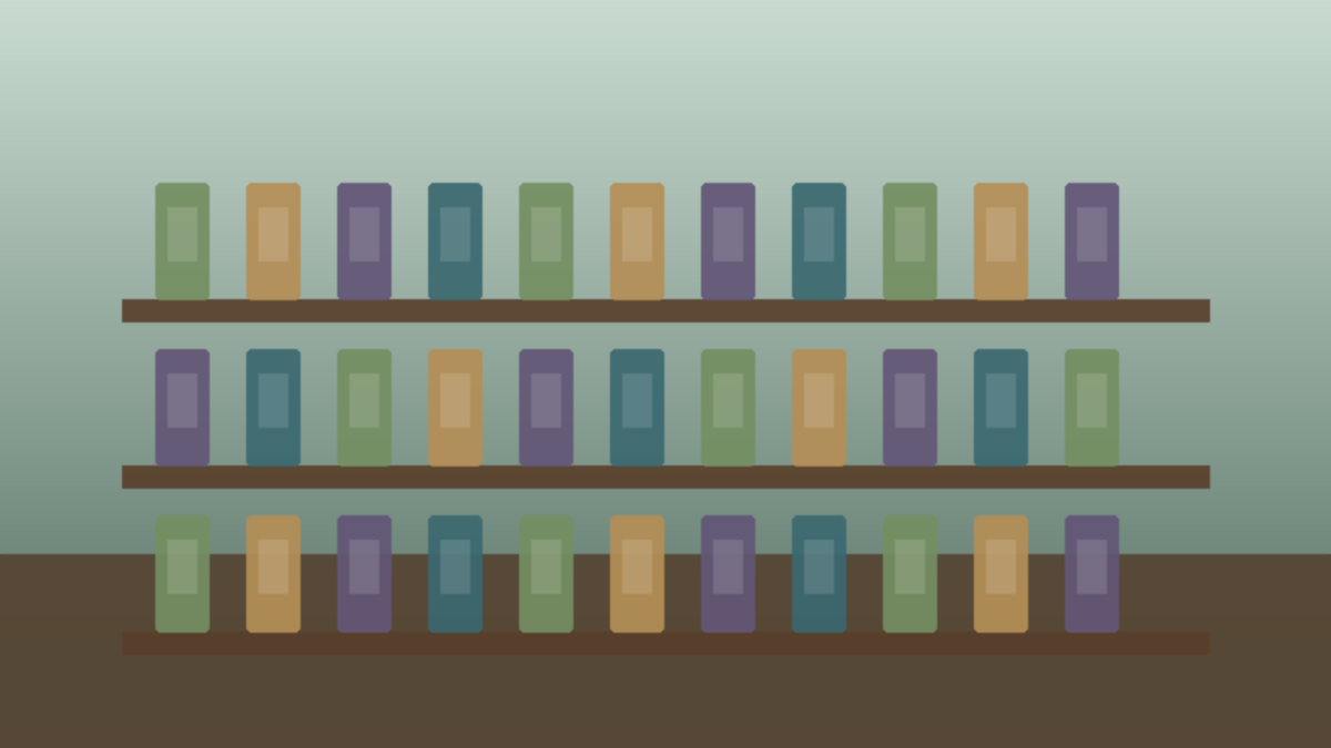 A neatly arranged bookshelf with color-coded binders and organized operations folders