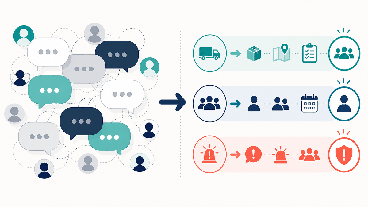 Focused volunteer communication lanes replacing a crowded group chat